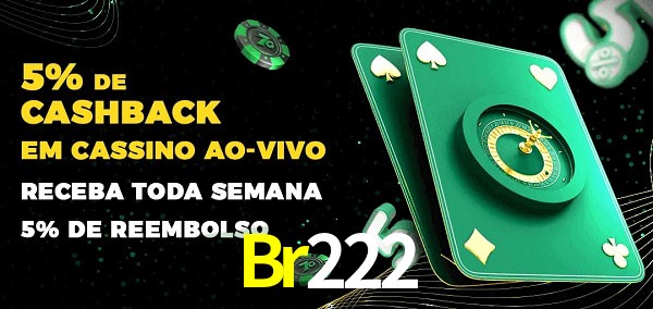 Promoções do cassino ao Vivo Br222